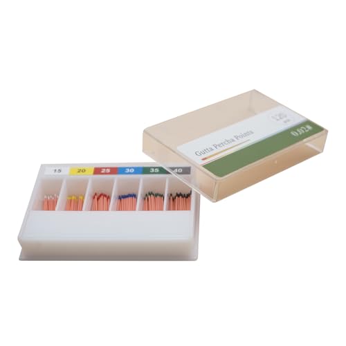 Dental Gutta Percha Points .Dental Endo Endodontic Absorbent Paper Points 02 Taper, #15-40 Assorted, 120pcs