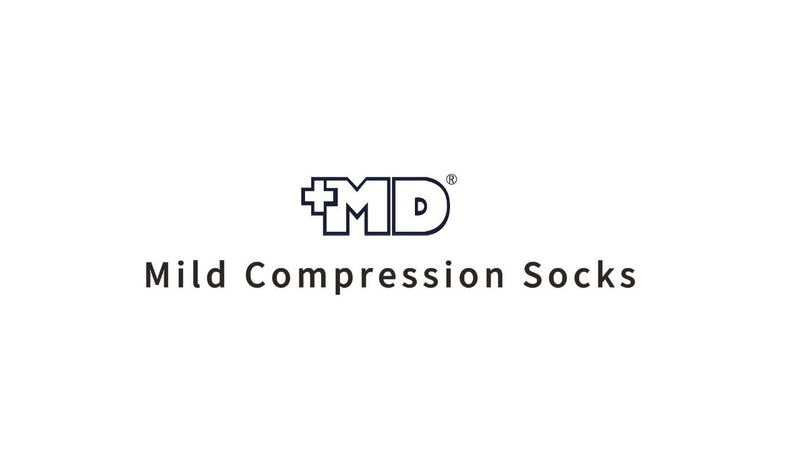 '+MD Cotton Compression Socks for Women & Men 4/6 Pairs 15-20mmHg Knee High for Sports, Travel, Nursing Long Sitting Standing 9-11 4 Pairs White Cushion 15-20mmhg