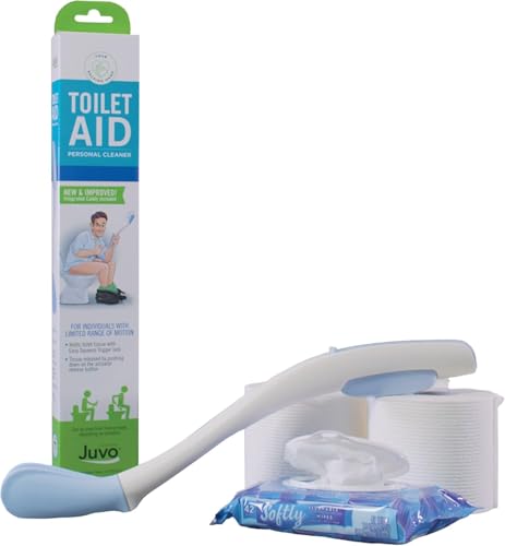 Juvo Toilet Aid (Pack of 2) - Personal Bottom Wiping Tool, Bathroom Mobility Aid for Disabled, Elderly, and Surgery Recovery - 18" Long Wand with Hygienic Cover Original Toilet Aid (Pack of 2)