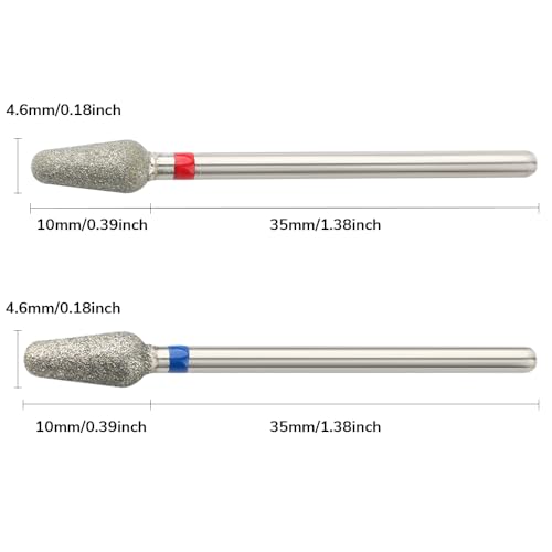 QUNZHAO 2Pcs Diamond Nail Drill Bits Carbide Conical Micro Cuticle Remover Bit for Under Nail Dead Skin Cleaning Cuticle Remove Nail Art Design Manicure(03 set) 03 set