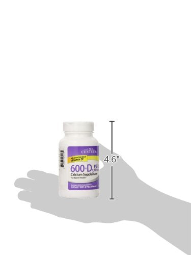 21st Century Calcium 600 Plus D Plus Minerals Caplets, Bone & Joint, 120 | Calcium 600 mg with Vitamin D3 & Essential Minerals, Compare VS. Caltrate® 600+D3 Plus Minerals, Bone, Joint & Muscle Support