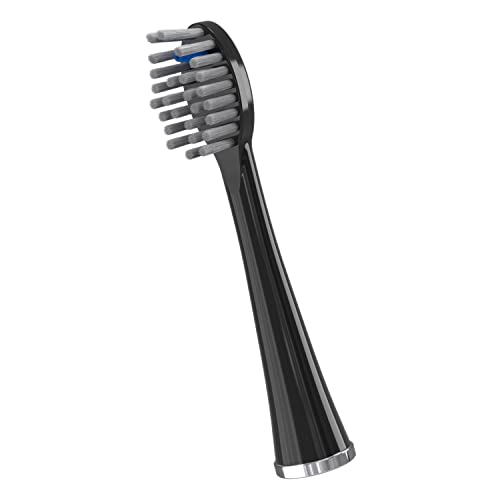 Waterpik Full Size Brush Heads with Covers for Toothbrush, Black, Pack of 2 & Whitening Water Flosser Refill Tablets for Whitening Flosser, Pack of 30