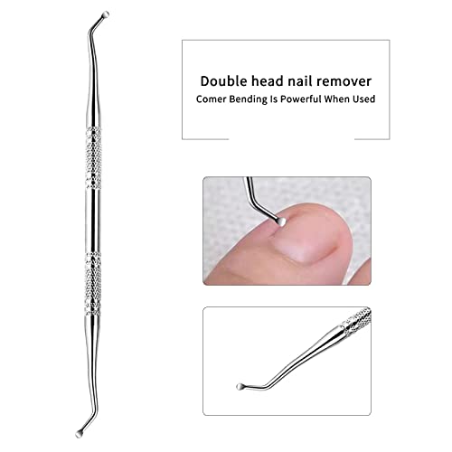 3PCS Ingrown Toenail Tools Stainless Steel Ingrown Toenail File and Lifter Double Sided with Storage Case
