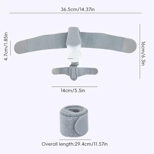Leadigol Thumb Abduction Orthotic with Adjustable Knob,Rotatable Toe Separator Straightener Pedicure Foot Correction Brace(Grey)