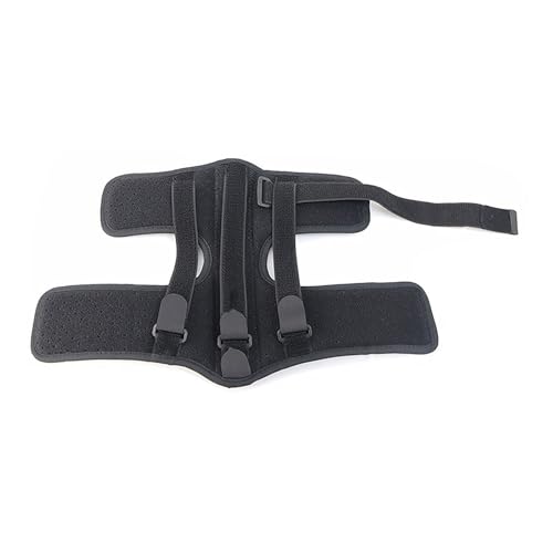 Plantar Fasciitis Night Splint, Foot Drop Brace for Sleeping, 3 Adjustable Straps Fasten, Elastic Compression Band & Splint Support, Foot Support for Achilles Tendonitis Heel Spur, Black, 1 Piece