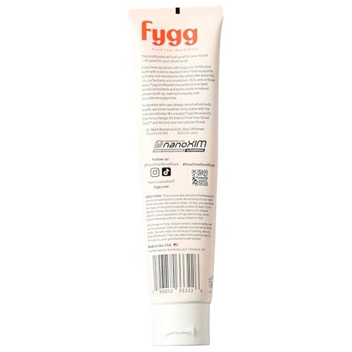 Fygg Fluoride-Free Toothpaste – Mild Mint & Coconut (4oz) | Nano-Hydroxyapatite Formula for Sensitive Teeth, Whitening, and Enamel Repair