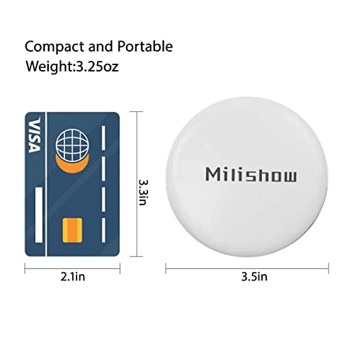 Compact Mirror with LED Light,1x/10x Magnifying Rechargeable Mirror,3.5in, Dimmable Travel Mirror for Purse,Pocket,Handheld 2-Sided Makeup Mirror Pink+white