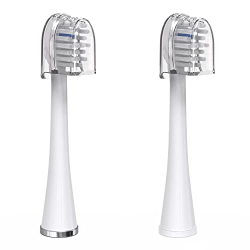 Waterpik Compact Replacement Brush Heads with Covers for Sonic-Fusion Flossing Toothbrush SFRB-2EW, 2 Count White & Whitening Water Flosser Refill Tablets (30 Count) - Only for The Whitening Flosser