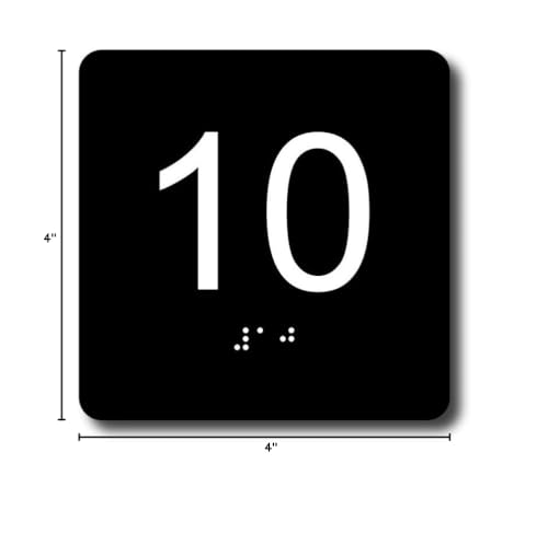 Nap Tags ADA Exam Room Sign, Tactile Braille, Black 6-10 #6-10