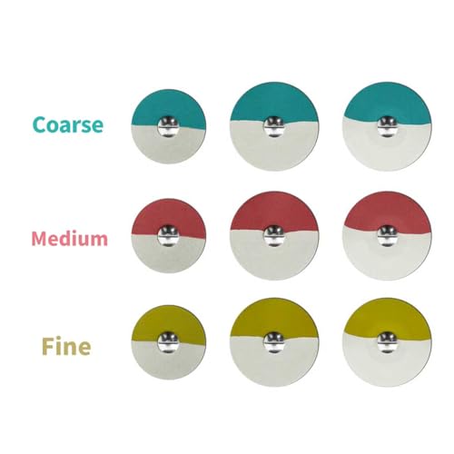 Dental Composite Resin Polishing Discs Polisher Rubber Wheel, High-Density Grit Fine/Medium/Coarse Grit Available for Ceramic & Zirconia (Thickness:3mm Diameter:22mm-Blue) thickness:3mm diameter:22mm-Blue