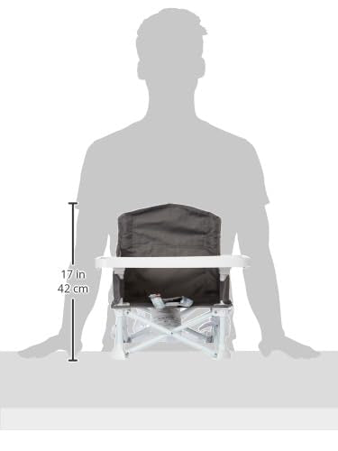 Regalo My Chair 2-in-1 Portable Travel Booster Seat & Activity Chair, Bonus Kit includes, Oversized Removable Tray with Cup Holder, Gray 1 Count (Pack of 1) - BeesActive Australia