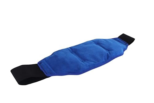 Premium Hot Cold Gel Bead Ice Pack by FOMI Care | Cool Compress for Lower Back, Shoulder, Knee, Bicep, Stomach | Coccyx, Sciatica, Tailbone Pain Relief | Flexible, Reusable Heating Pad | (Blue) 1 Pack Blue - Gel Bead