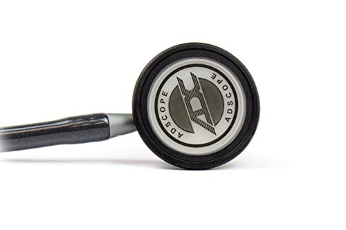 ADC Adscope 619 Ultra-Lite Clinician Stethoscope, AFD Tunable Technology Smoke Finish with Metallic Gray Tubing