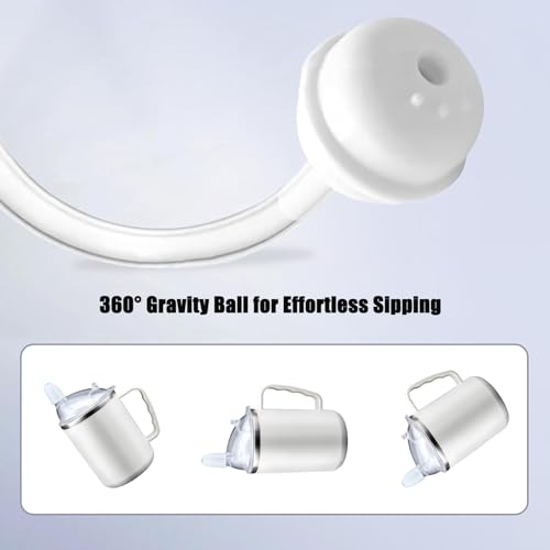 Adult Sippy Cup for Elderly, 17.6oz Stainless Steel with Straw