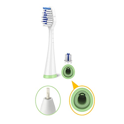 Replacement Toothbrush Heads for Waterpik Complete Care 5.0/9.0 (CC-01/WP-861), STRB-8WW, (8-Pack, White) 8-pack, White