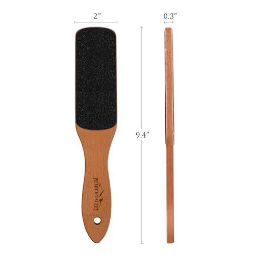 Foot File with Handle Pumice Stone for Dry Dead Skin - Callus Remover for Feet Double-Sided Foot File for Callus, Cracked Heels, Dead, and Dry Skin Removal