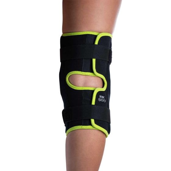 DonJoy Performance Bionic Comfort Hinged Knee Brace for Meniscus Injury & Sprained Ligaments - Wrap-Around Style Brace for Athletes and Active Users, Small/Medium Small/Medium (Pack of 1)