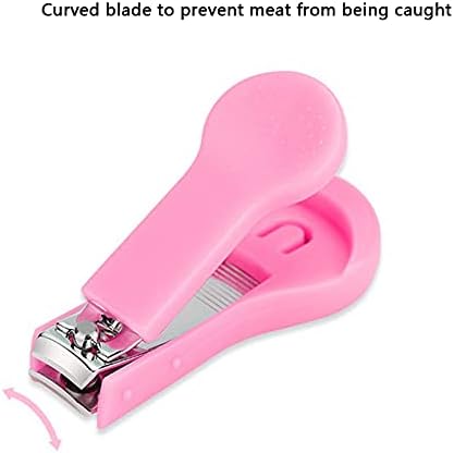 yarui Baby Care Newborn Nail Clippers Ear Scraper Set of 10 Nail File Scissors Baby Brush Comb Cute Hair Brush Comb Infant Baby Shower Gift Baby Nail Clipper (Pink) - BeesActive Australia