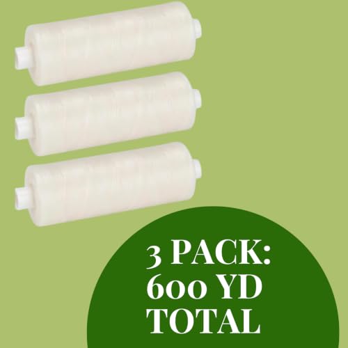 Mint Waxed Dental Floss Bulk Spool 3 Pack, 200 yd Each, Includes Dispenser