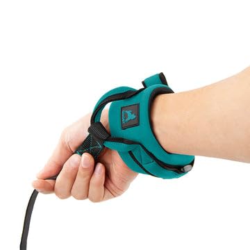 Gooby Neoprene Wrist Band Sport Leash - Turquoise, 6 FT - Comfortable Hands Free Leash with Elastic Band for Small, Medium and Large Dogs Wrist Band-Turquoise 6 Feet - BeesActive Australia