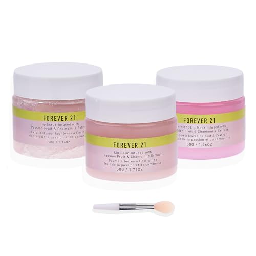 3pc Lip Care Kit - Lip Scrub, Overnight Lip Mask & Daily Lip Balm