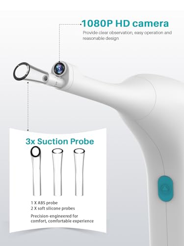 Voraiya Electronic Tonsil Stone Remover Upgraded Version, Tonsil Camera and LED Light, 5-Level Suction Tonsil Stone Vacuum,Tonsil Stone Removal Kit, APP Control