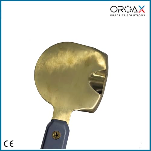 Denture Wax Rim Bite Former Gold Single Head Occlusal Hot Plate Paddle for Denture Modeling Heat Insulated Ergonomic Handle Lab Instrument