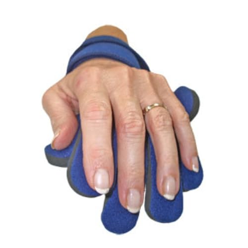 Comfyprene Hand Separate Finger Orthosis – Right, Navy – Soft, Adjustable Splint for Finger and Hand Alignment – HSF-101-CP-A-DB-RT