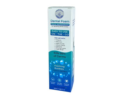 Pearldent Dental Foam - Cleans and Sterilizes Removable Dental and Ortho Appliances - Up to 4 Months Supply. Great for Aligners, Retainers, Mouth Guards.