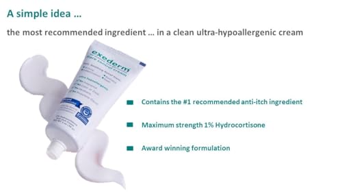 Exederm Flare Control Hydrocortisone Cream for Eczema & Dermatitis 2oz White Pack of 1