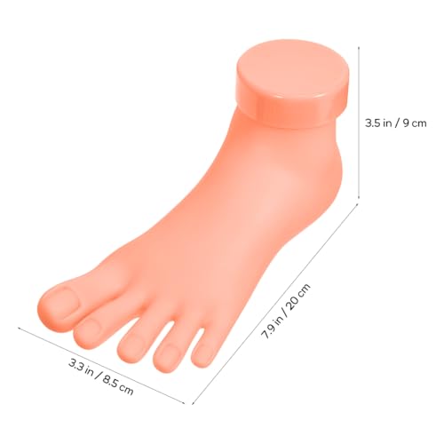 FRCOLOR Nail Art Training Tool Practice Foot Model for Acrylic Nails Pedicure Feet Manikin Nail Art Practice Model with Real Skin Touch 7.48 X 2.95 X 3.54 in Foot