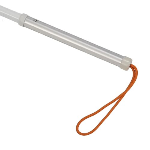 White Blind Cane, Walking Canes, Blind People Gadgets, Telescopic Blind Walking Stick, Anti Slip Shockproof Blind Reflective Cane with Storage Bag