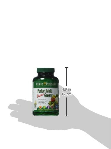 Purity Products Perfect Multi Super Greens Dietary Supplement Health Nutrition, 120 count | Phytonutrients with 3600+ ORAC Antioxidant Power, 2000 IU of Vitamin D, Folic Acid, Health Nutrition, 120 count