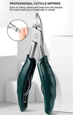 Nail Clippers Set Fingernail and Toenail Clipper Cutters for Men and Women, Professional Manicure Pedicure Grooming Kit, 40 Pieces Stainless Steel Nail Care Tools Travel Case (Green) - BeesActive Australia