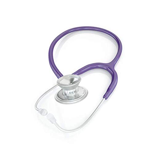 MDF Titanium Lightweight Stethoscope, MD One Epoch, Silver - Purple