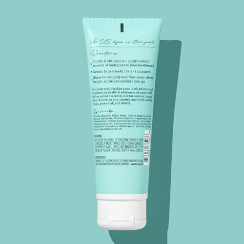 Wink Well Nano Hydroxyapatite Toothpaste- Protect & Whiten Remineralizing with Fresh Mint Flavor- 100% Natural Flouride Free Toothpaste for Adults & Kids- Vegan, 4Oz (2) 2