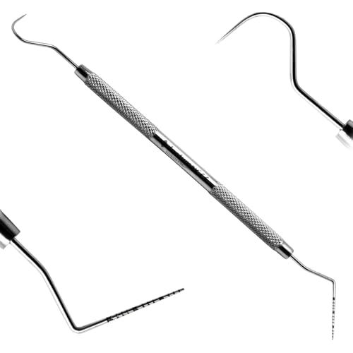 10Pcs Professional Dental Probe & Explorer Set - UNC15/23 Periodontal Instruments, 1-15mm Color-Coded, Lightweight Hollow Handle - for Dentists, Hygienists & Dental Schools