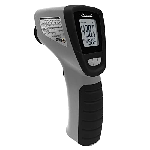 Escali Infrared Surface and Probe Digital Thermometer 40-inches Plug-in Probe, Two-in-One Adjustable Temperature Alert Handheld