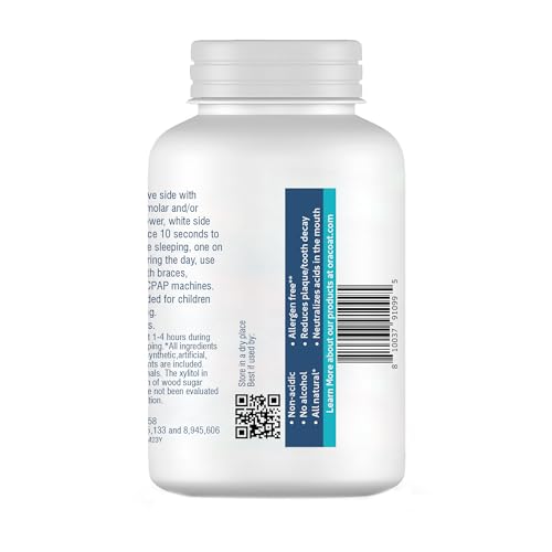 OraCoat XyliMelts Dry Mouth Relief Stick-On-Melts for Sensitive Mouths, Mint-Free and Acacia Gum-Free with Xylitol, 100 Count, Non-Acidic, Day & Night User, Long Lasting 8-Hour Moisturizing Relief