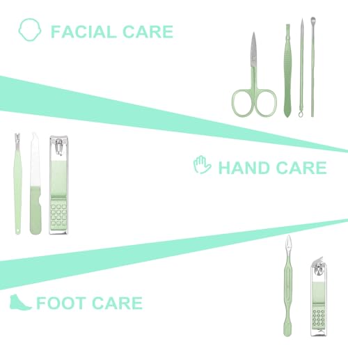 Manicure Set Personal Care Nail Clipper Kit-9 Pieces Pedicure Set Grooming Kit, Gift for Relatives Friends, Families Parent Wife Girlfriend