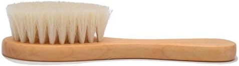 yarui Baby Brush Wooden Baby Hair Brush Pure Natural Wool Comb Brush Newborn Infant Baby Brush Head Massager - BeesActive Australia