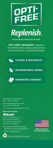 Opti-Free Replenish Multi-Purpose Disinfecting Solution With Lens Case, 10 Fl Oz Transparent 10 Fl Oz (Pack of 1) - BeesActive Australia
