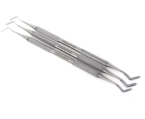 Set of 3 pcs Dental Heidmann Spatula Composite Plastic Filling Restorative Scalers Kit Instruments with Ergonomic Non Slip Handle
