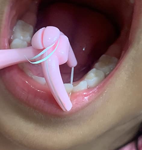 Design Colorful Floss Holder Reusable Dental Floss Handle Adults and Kids NO-Waste Floss Picksfloas Holder Flosser (PinkBlueGreenYellowPurpleLightpink) Pinkbluegreenyellowpurplelightpink