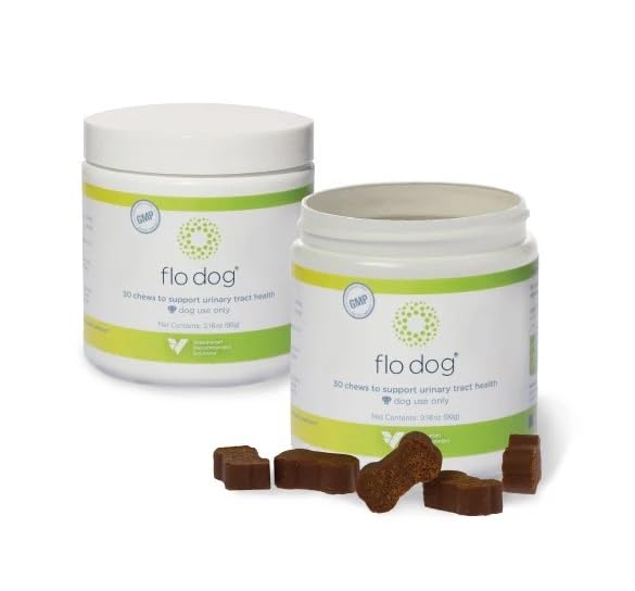 Flo Dog Cranberry Supplement for Dogs by Veterinarian Recommended Solutions - Bladder Control for Dogs - Urinary Tract Support - Cranberry Chews - Immune & Gut Support