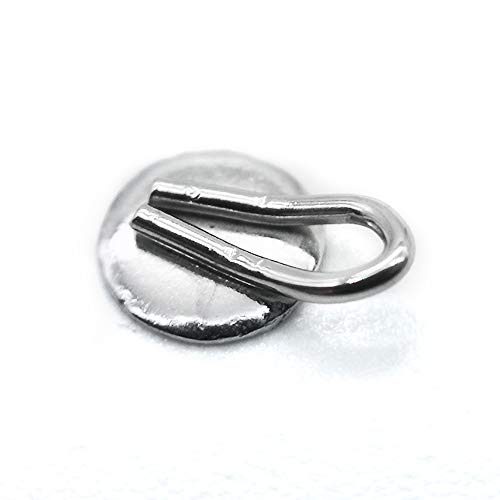 Dental Orthodontic Bondable Caplin Hook Lingual Buttons With Traction Hook,10pcs/Pack, Mesh Base (5 Packs)