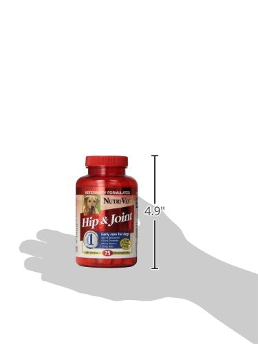 Nutri-Vet Hip & Joint Chewable Dog Supplements | Formulated with Glucosamine & Chondroitin for Dogs | 75 Count - BeesActive Australia