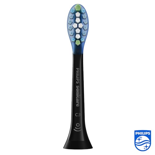 Philips Sonicare Premium Plaque Defence BrushSync Enabled Replacement brush Heads, 4pk Black - HX9044/33 4 Count (Pack of 1)