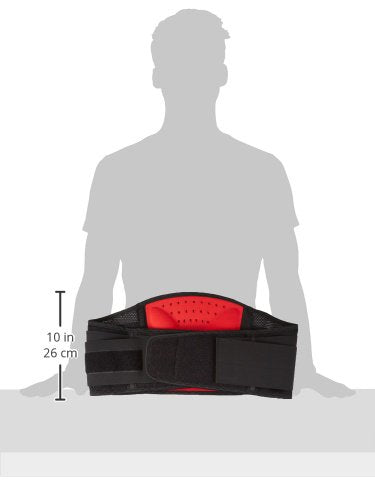 RolyanFit Mesh Back Support, Rolyan Low Back Stabilizer Brace with Breathable Mesh, Comfortable Lumbar Compression Pad for Pain Relief, Double Straps for Secure Spinal Alignment, 8" High, XX-Large