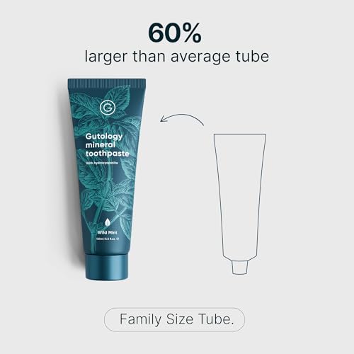 Gutology Family Toothpaste Multipack - Adult 5.5oz & Kids 3.5oz Strawberry (Kids) & Wild Mint (Adults)
